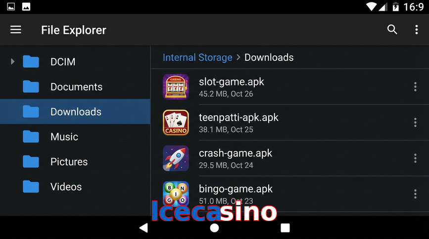 Main screen of Lcecasino gameapk page for PK players